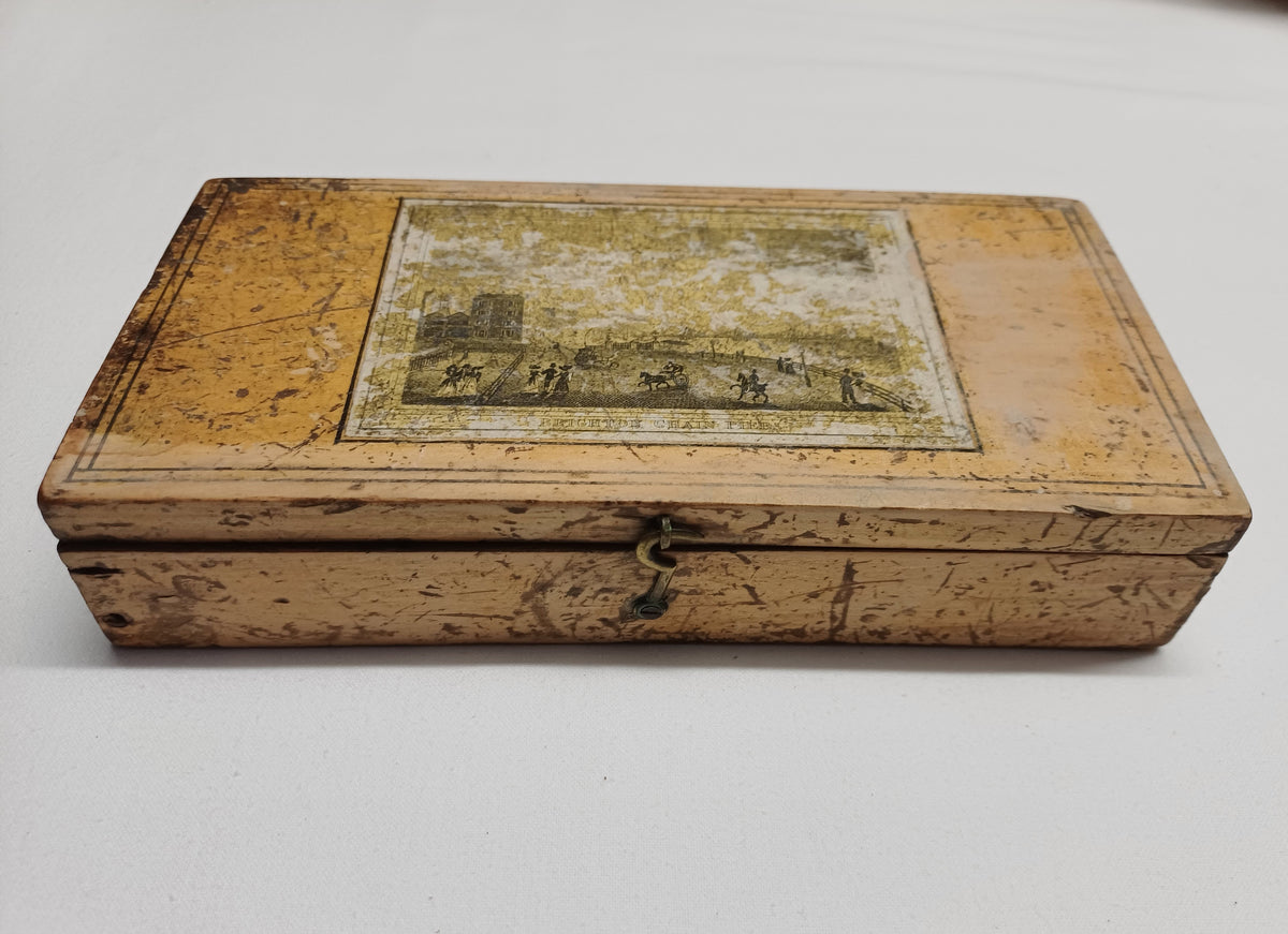 Rare Georgian Travelling Solitaire Game Box