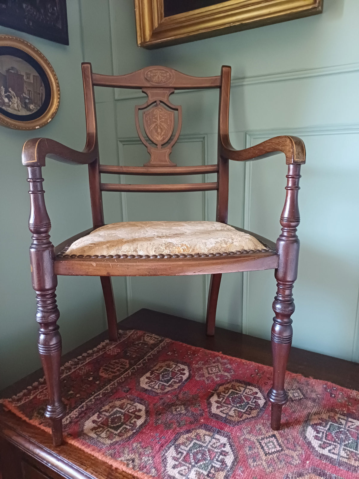Antique 19th Century Sheraton style Child's chair, Dolls chair, teddy chair
