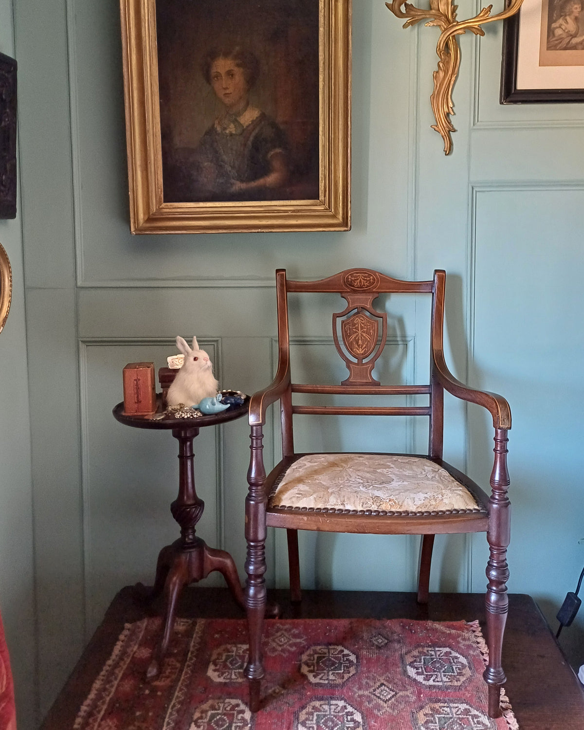 Antique 19th Century Sheraton style Child's chair, Dolls chair, teddy chair