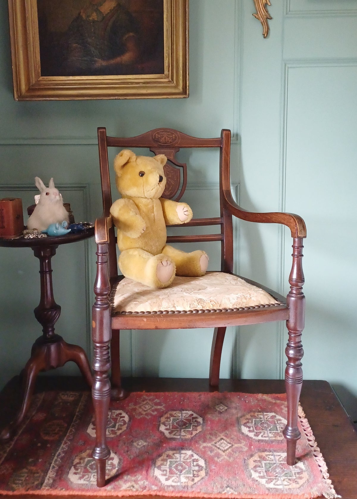 Antique 19th Century Sheraton style Child's chair, Dolls chair, teddy chair