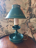 Share Vintage toleware candlestick table lamp
