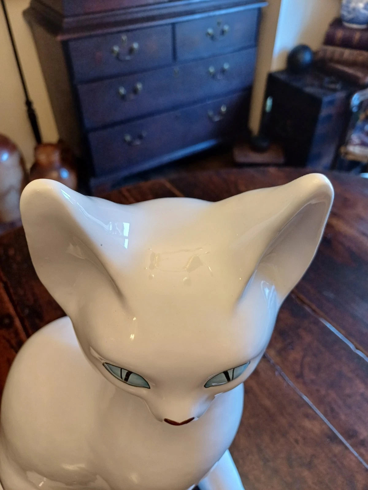 Rare 1960s Italian Ceramic Cat by Raymor 47cm