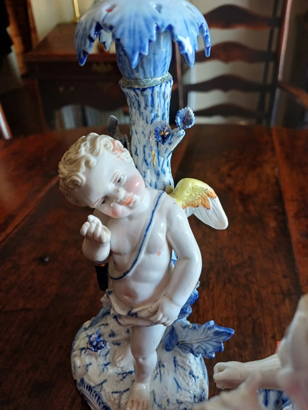 ANTIQUE HELENA WOLFSOHN PORCELAIN CANDLESTICKS AR DRESDEN C1875